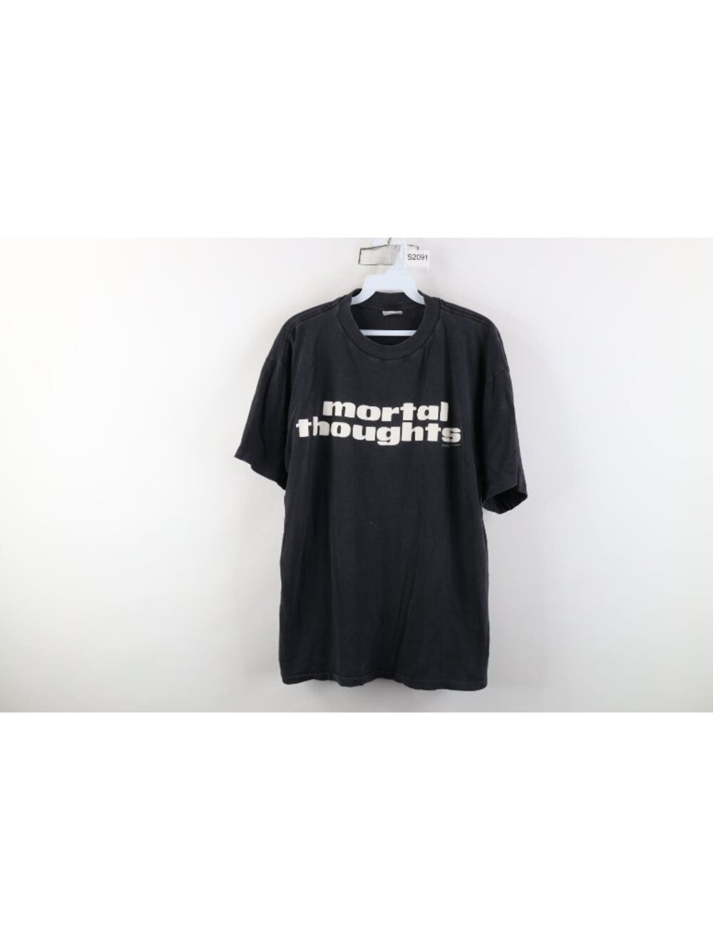 Vtg 90s Mens Large Demi Moore Mortal Thoughts Movie Short Sleeve T-Shirt Black